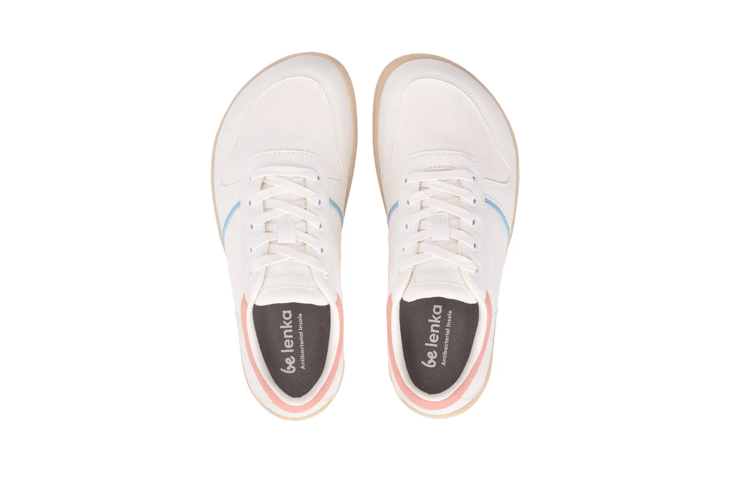 Barefoot Sneakers - Be Lenka Echo - White & Cotton Candy Vegan
