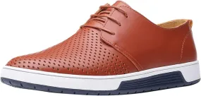 BORAMAX Men's Casual Non-Slip Oxford Shoes -Men's Flat Fashion Breathable Business Formal Dress Sneakers Dress Shoes for Men