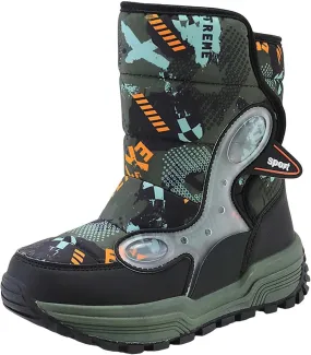 Boys Snow Shoes Outdoor Warm Comfortable Non Slip Mid Calf Padded Small Big Kids Winter Shoes Girl's Riding Boots