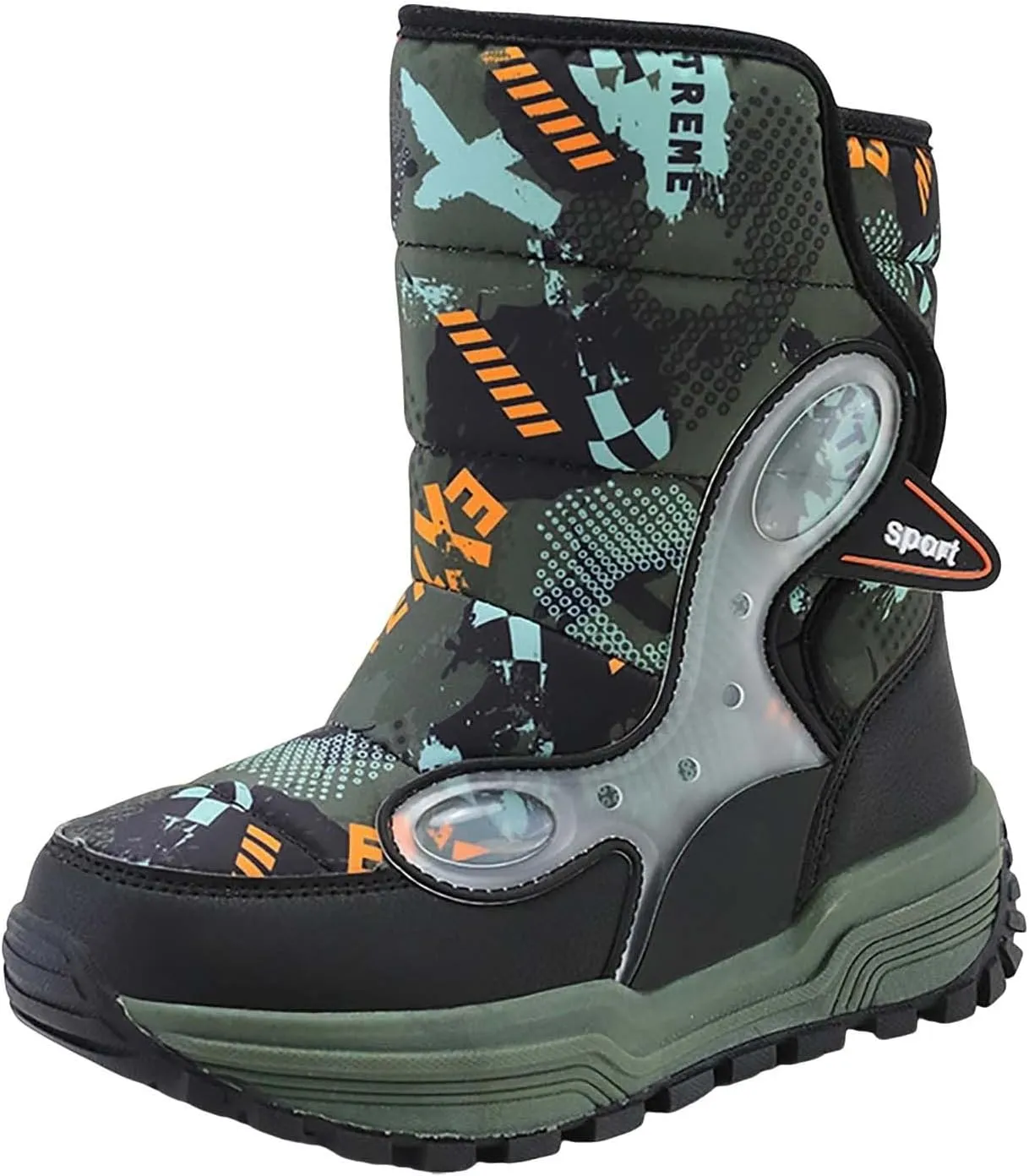 Boys Snow Shoes Outdoor Warm Comfortable Non Slip Mid Calf Padded Small Big Kids Winter Shoes Girl's Riding Boots