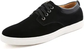 ChicWind Men's Casual Suede Lace Up Loafers Classic Flats Sneakers