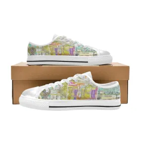 City Watercolour Low Rise Canvas Women's Shoes up to size 12