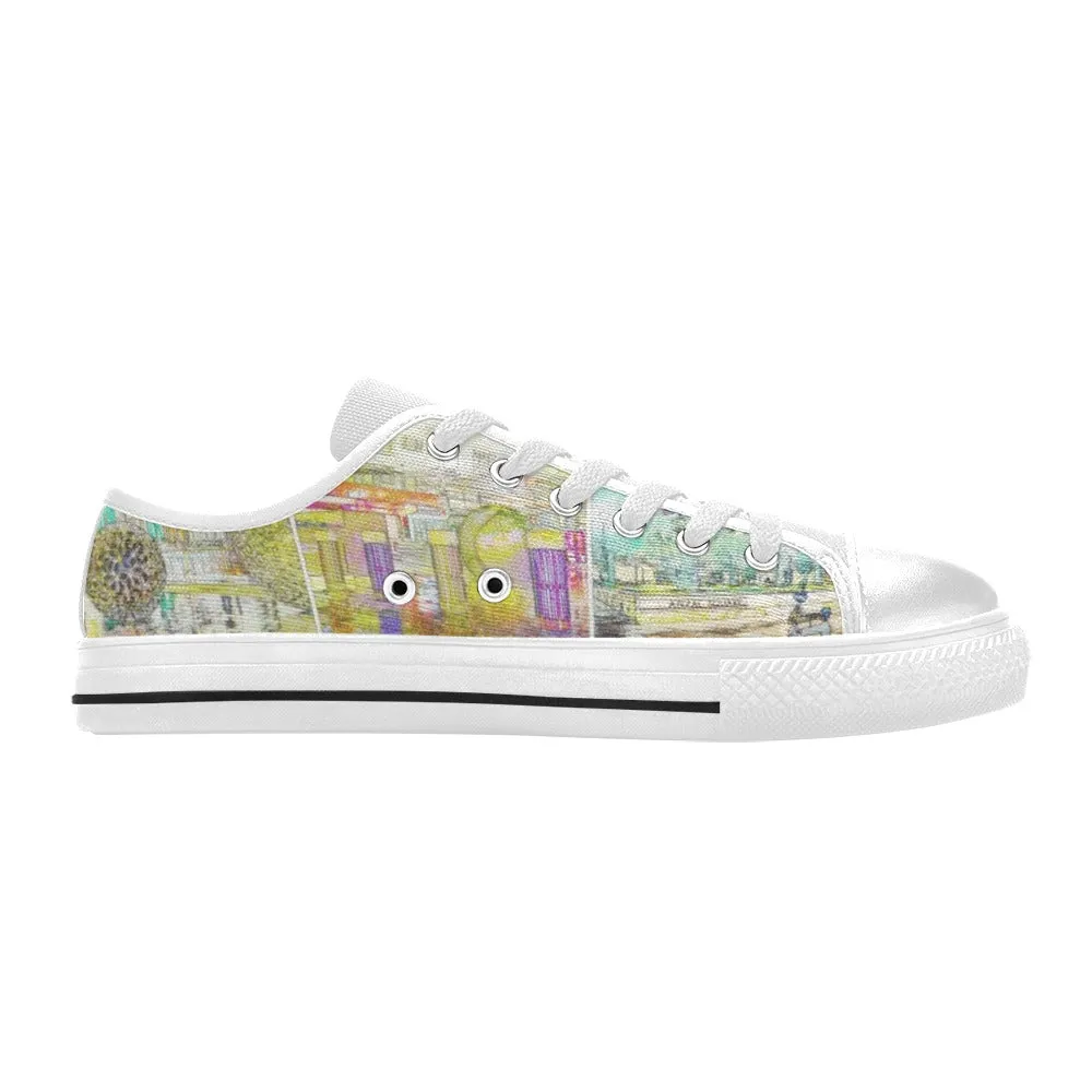 City Watercolour Low Rise Canvas Women's Shoes up to size 12