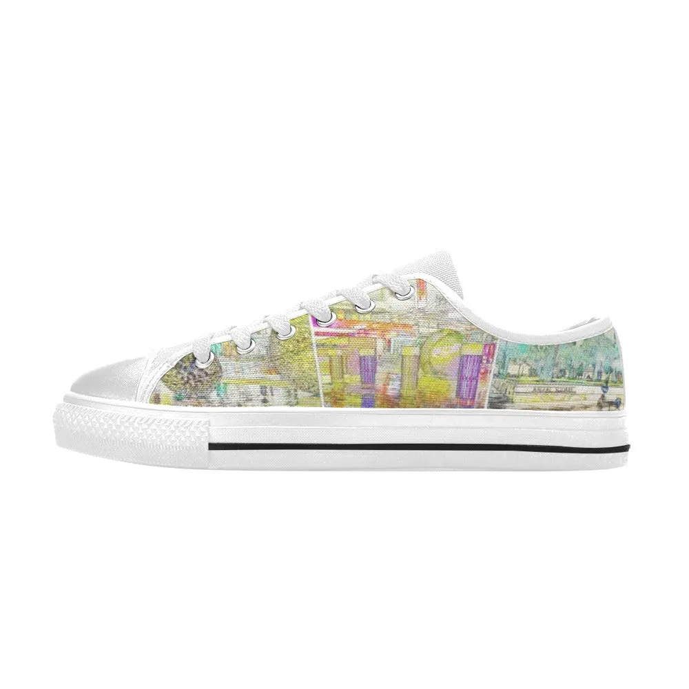 City Watercolour Low Rise Canvas Women's Shoes up to size 12