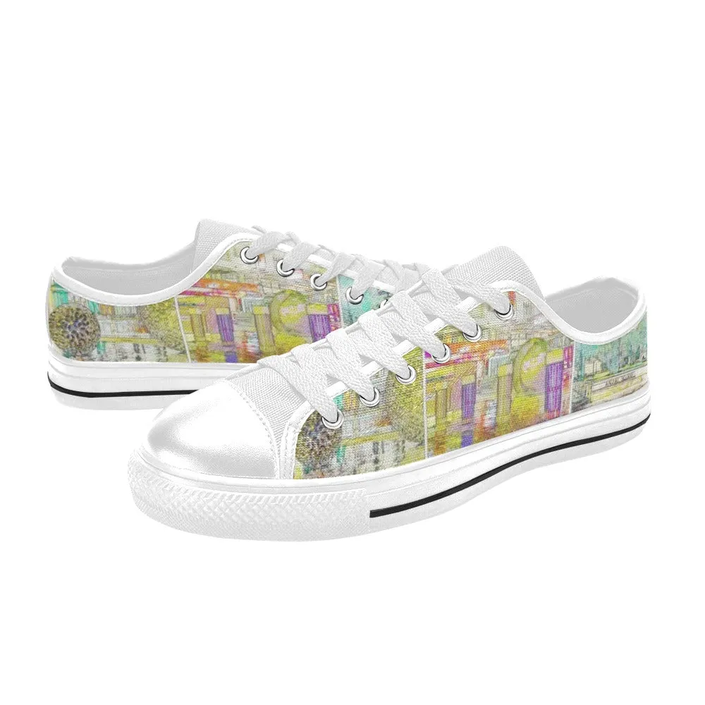 City Watercolour Low Rise Canvas Women's Shoes up to size 12