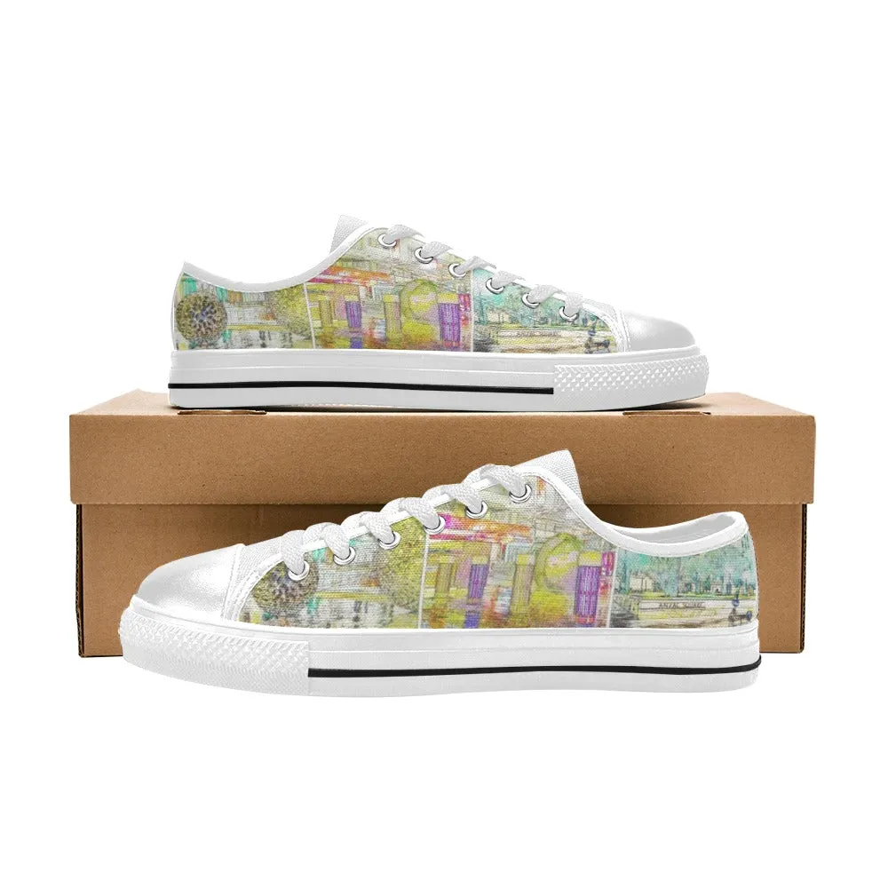 City Watercolour Low Rise Canvas Women's Shoes up to size 12