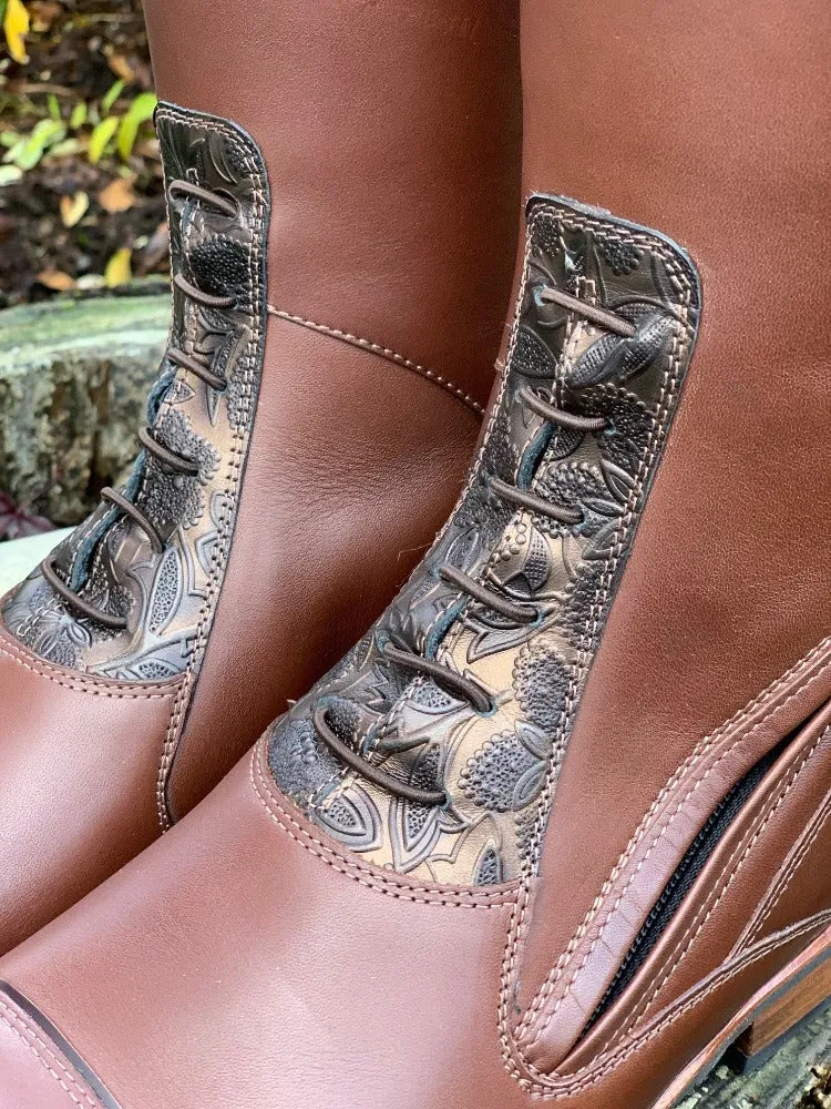 Custom DeNiro S4602 Jump Boot - Vintage Brown with Greta Brown Rondine Top