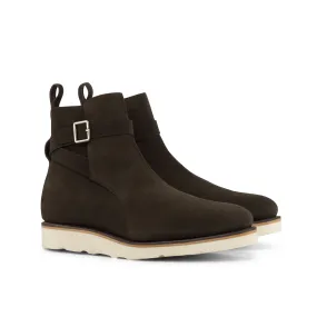 Dark Brown Suede Jodhpur Boots