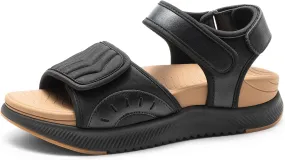 DREAM PAIRS Walking Sandals Women Arch Support Platform Sandals Comfortable Open Toe Hiking Summer Shoes Lightweight Outdoor Athletic Sport Water Sandals