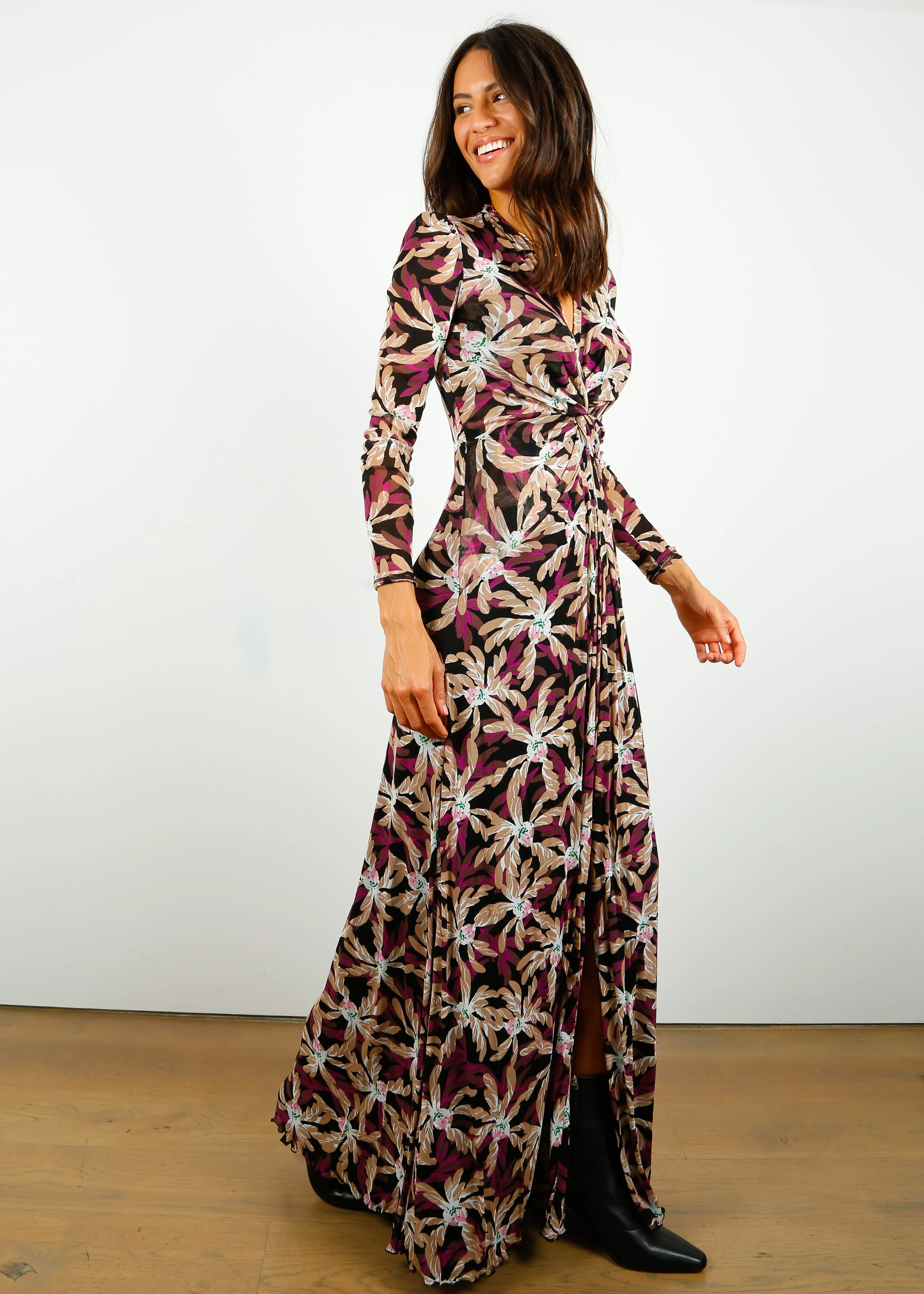 DVF Kassia Dress in Fall Leaves