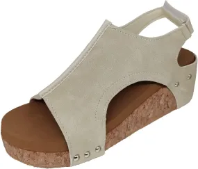 Eduavar Womens Wedge Sandals, Orthopedic Sandals for Women High Wedge Platform Open Toe Sandals with Ankle Strap