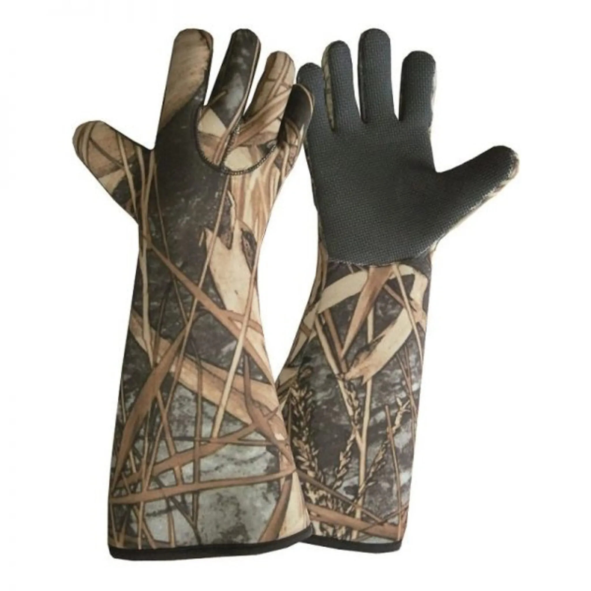 Green Trail 17″ Waterproof Neoprene Camo Gloves – Durable 3mm Insulation, Rubberized Grip for Fishing, Hunting, and Outdoor Adventure Gear