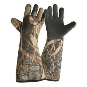 Green Trail 17″ Waterproof Neoprene Camo Gloves – Durable 3mm Insulation, Rubberized Grip for Fishing, Hunting, and Outdoor Adventure Gear