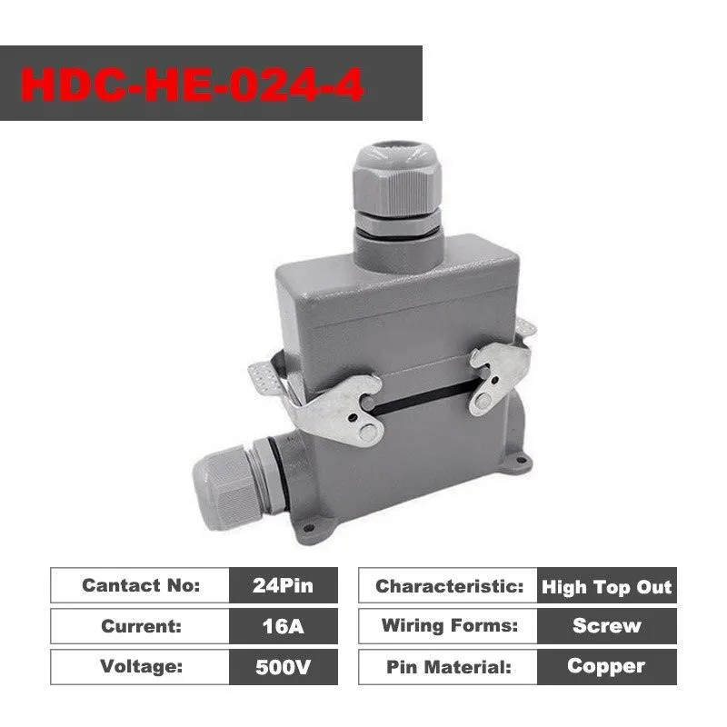 Heavy Duty Connectors HDC-HE-024-1/2/3/4 F/M 24pin Industrial connection