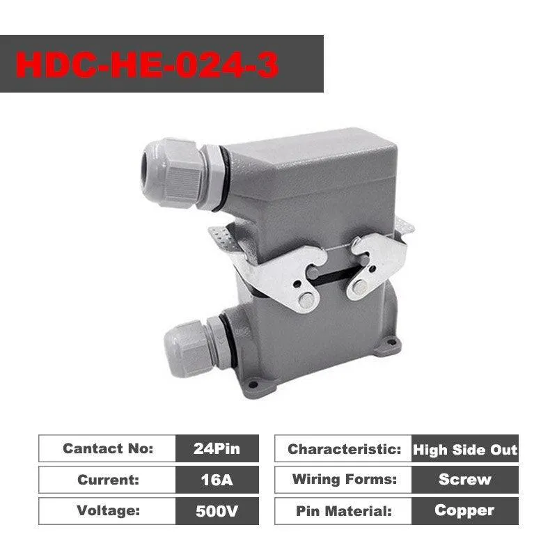 Heavy Duty Connectors HDC-HE-024-1/2/3/4 F/M 24pin Industrial connection