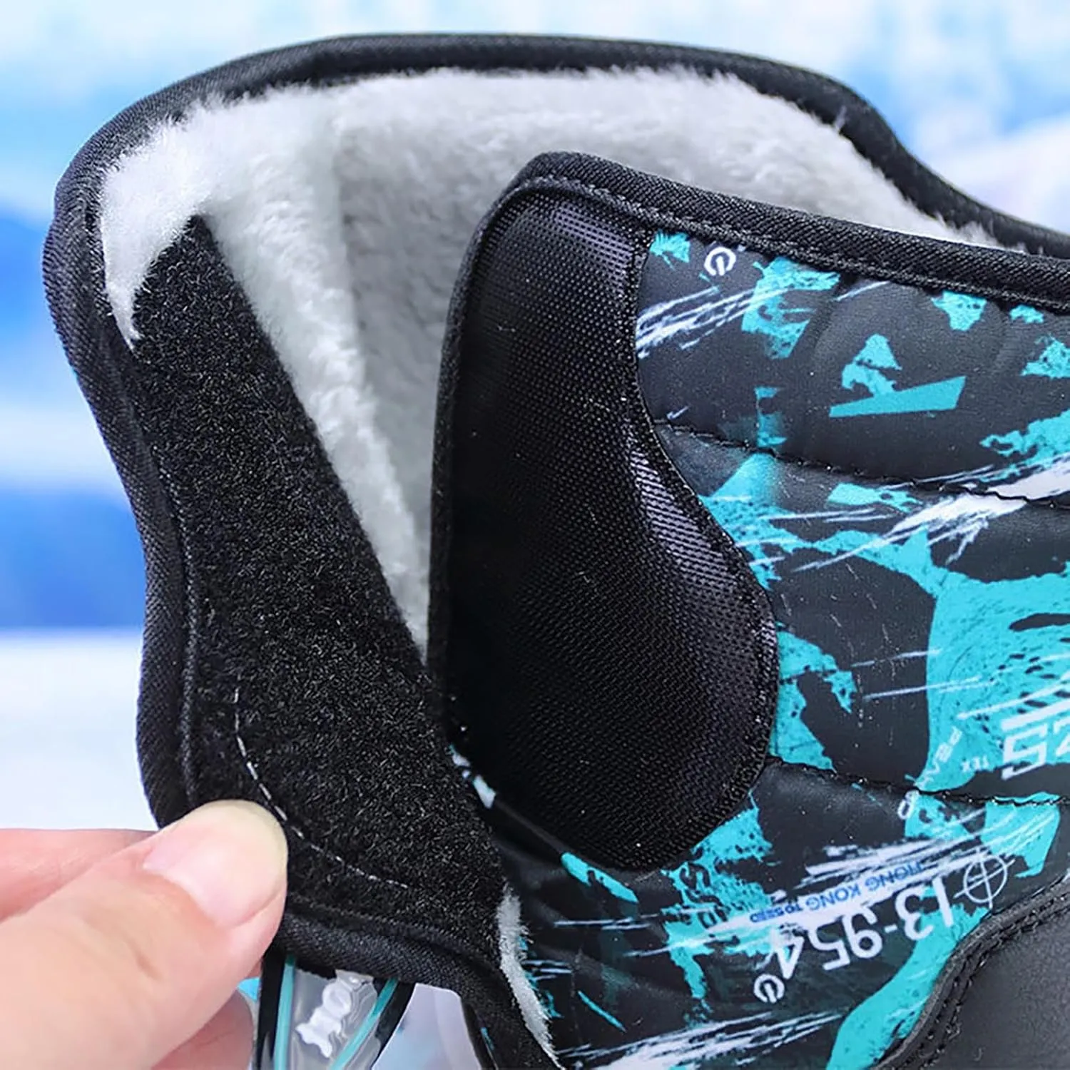 Kids Snow Boots Winter Thicken Warm Shoes for Boys Girls Lightweight Anti-Slip Cold Weather Mid Boots for Girls Size 8