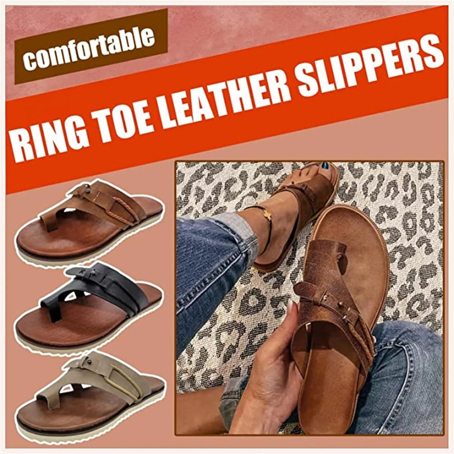Lausiuoe Sandals Women Comfortable Beach Thong Style Flip Flops Flat Sandals Casual Dressy Clip Toe Slippers Summer Shoes