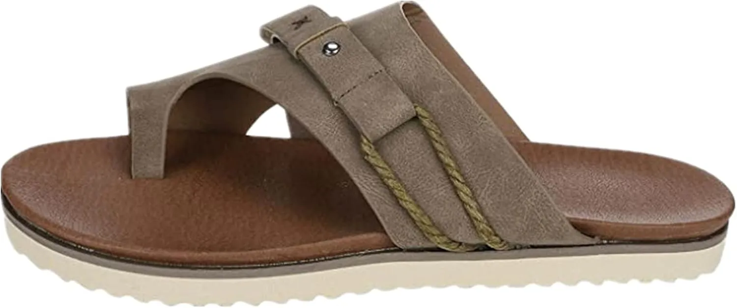 Lausiuoe Sandals Women Comfortable Beach Thong Style Flip Flops Flat Sandals Casual Dressy Clip Toe Slippers Summer Shoes
