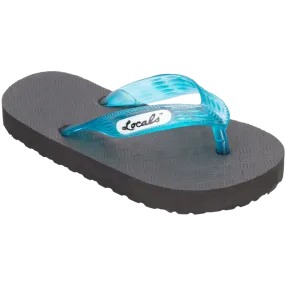 Locals Original Slippa 6.5" Black/Translucent Turquoise