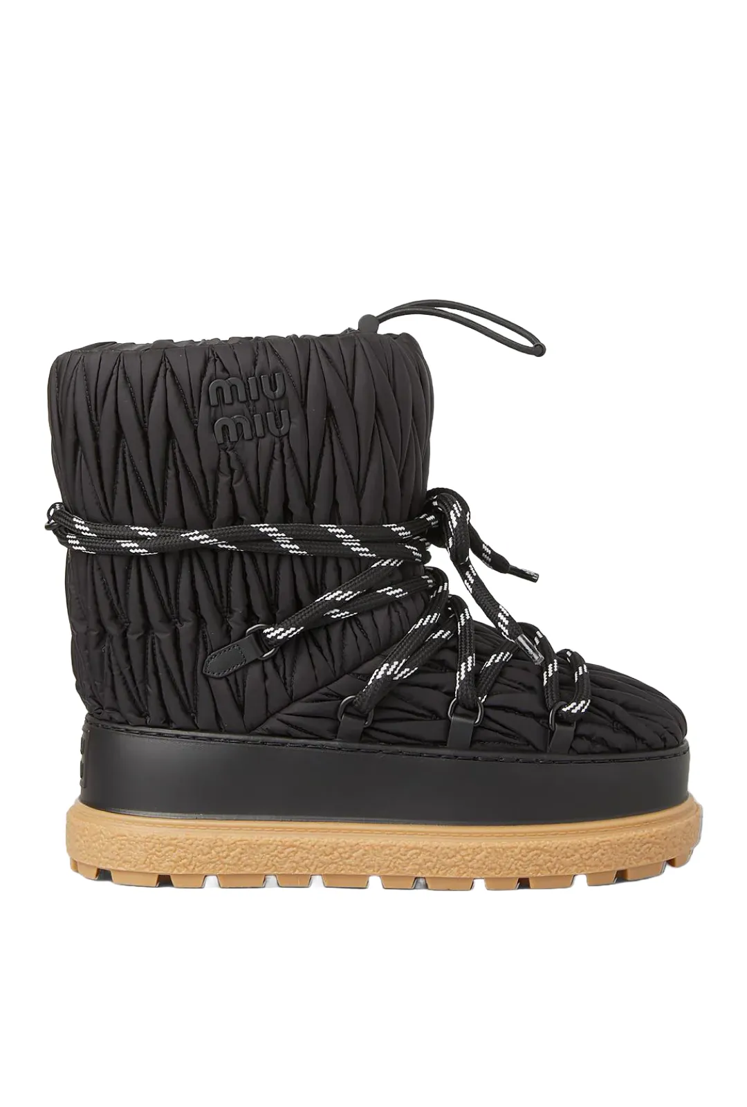 Matelassé Nylon Snow Boots