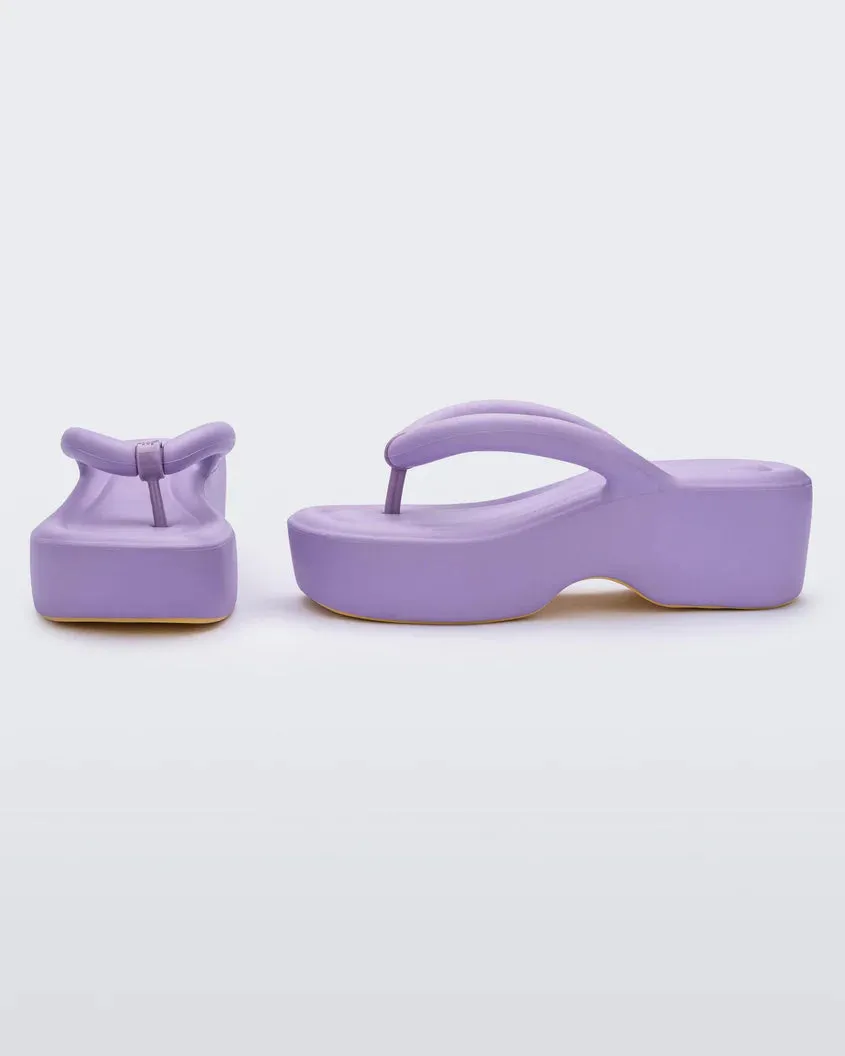 Melissa Free Wedge Platform Lilac w/ Yellow Trim