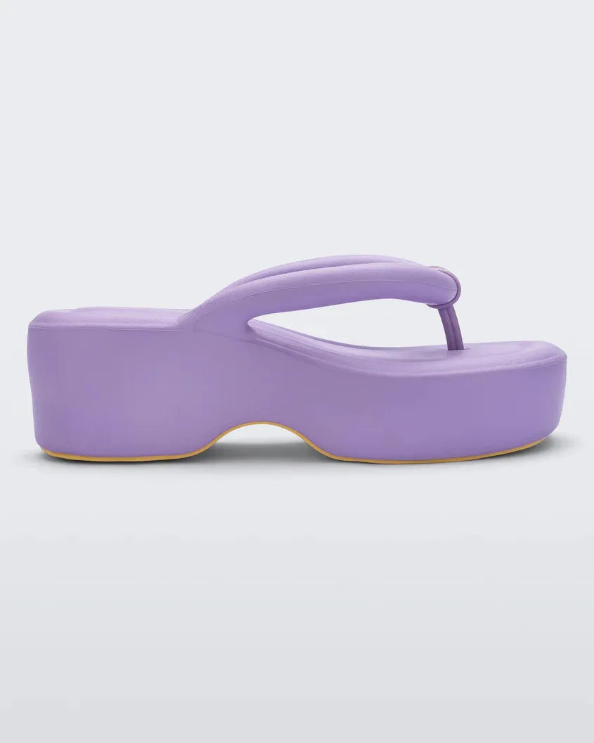 Melissa Free Wedge Platform Lilac w/ Yellow Trim