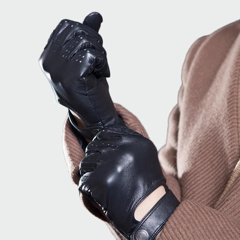 Men's Spring/Autumn Genuine Leather Gloves