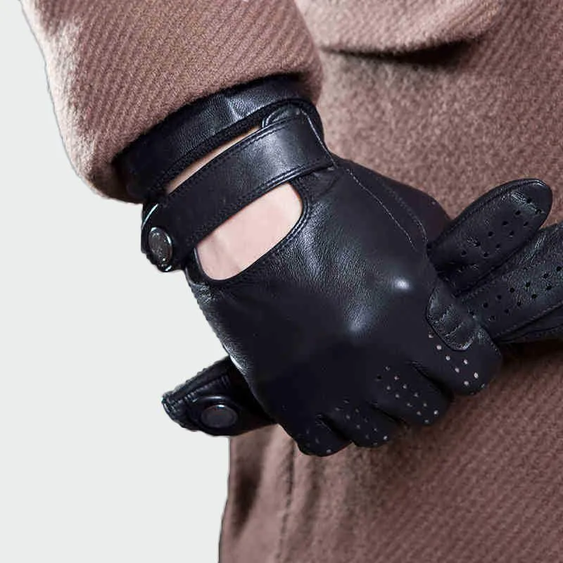Men's Spring/Autumn Genuine Leather Gloves