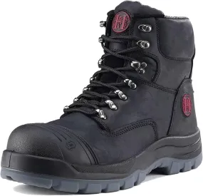 Men's Work Boots, 6" Composite & Soft Toe, Non-Slip Puncture-Proof Safety Shoes, Breathable Work Footwear for Construction, Warehouse, Outdoor