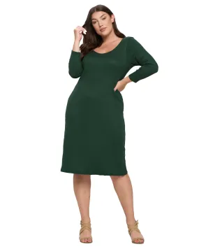 Millie Rib Midi Dress | Hunter