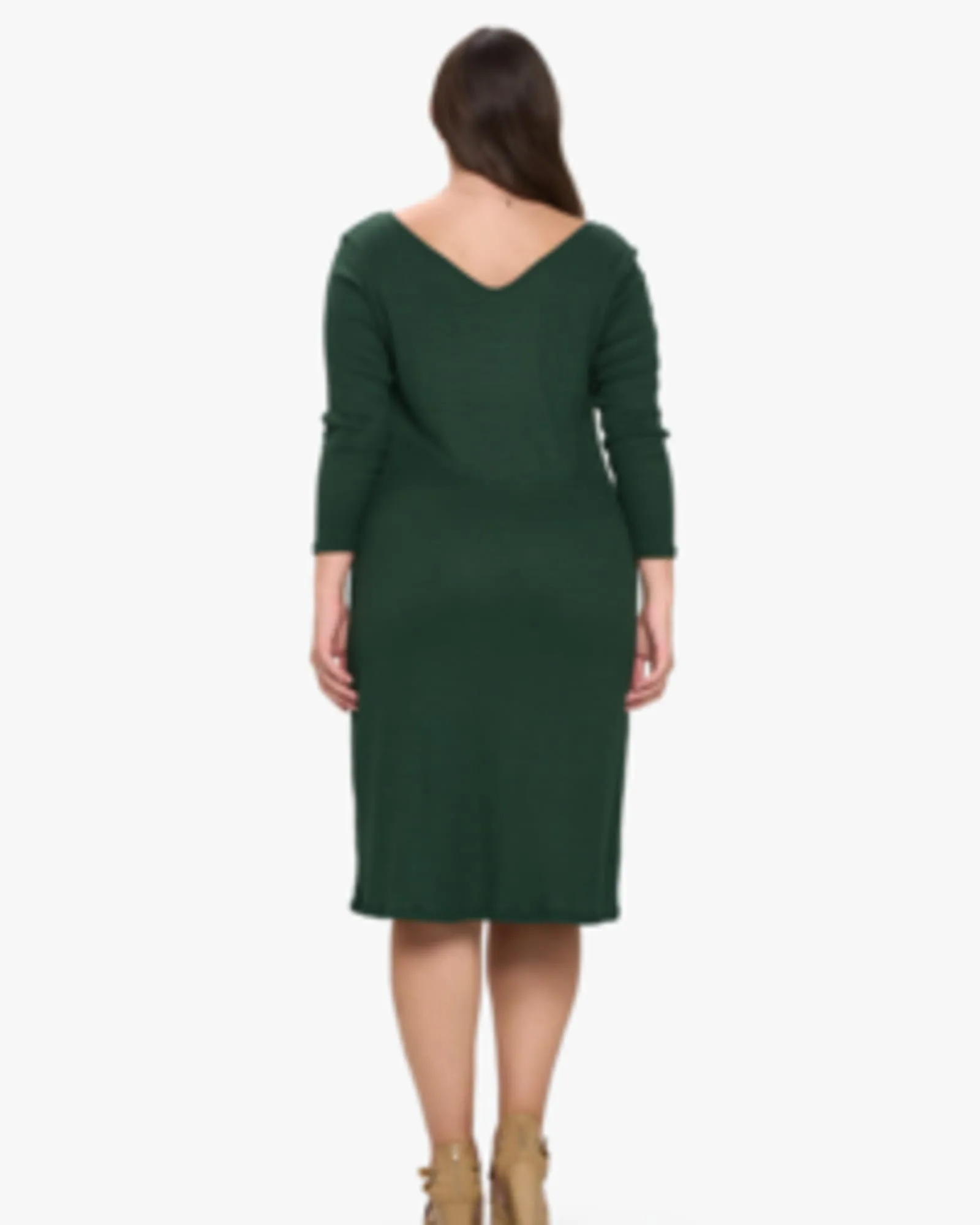 Millie Rib Midi Dress | Hunter