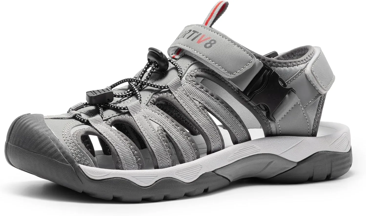 NORTIV 8 Men's Sandals, Closed Toe Athletic Sport Sandals, Mens Summer Shoes, Lightweight Trail Walking Sandals for Men