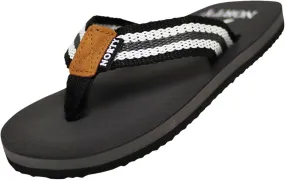 Norty BOYS 11-4 SANDAL BLACK GREY STRIPE