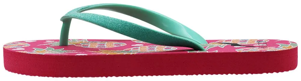 Norty GIRL'S 11-4 FLIP FLOP FUCHSIA PINEAPPLES