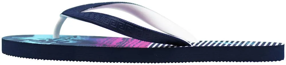 NORTY Mens 8-13 Navy/Blue Palm Trees Sandal 22006A