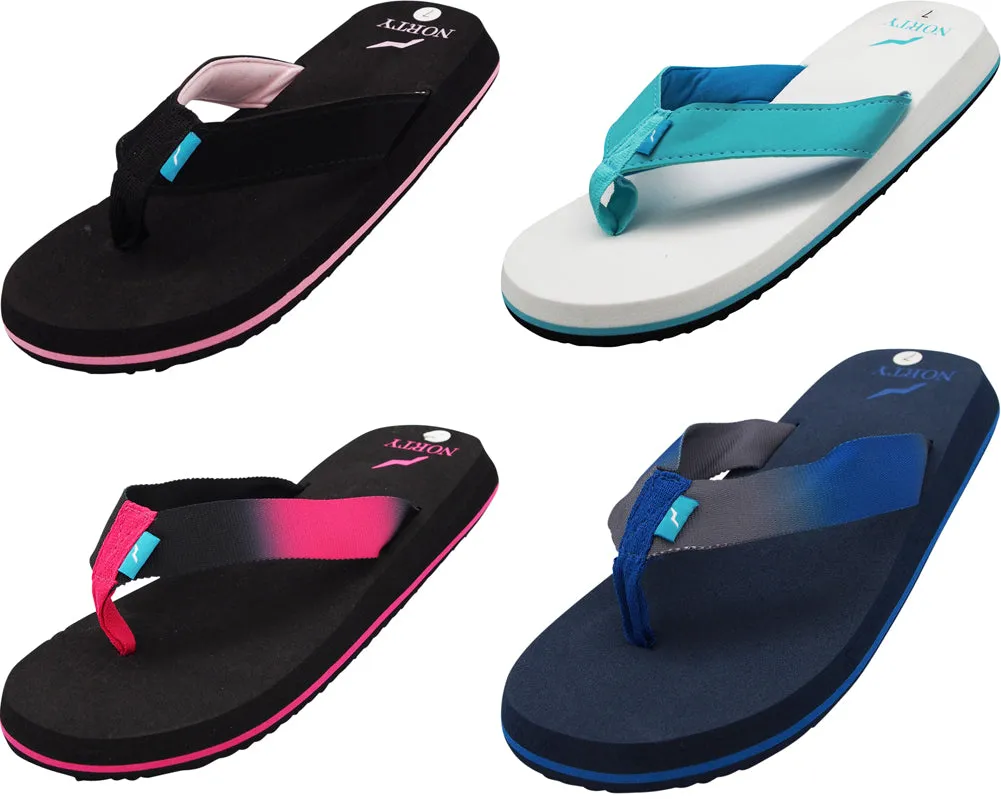 Norty Womens Platform Soft Cushioned Footbed Flip Flop Thong Sandal - Runs One Size Small