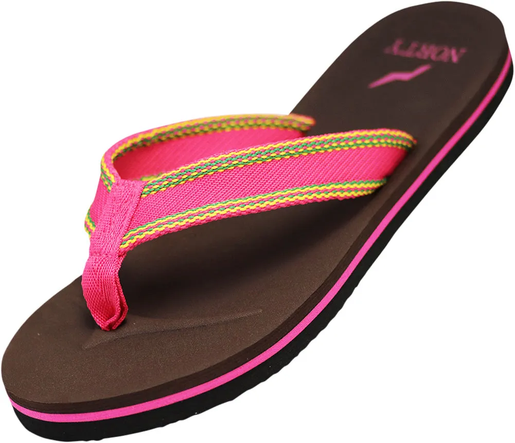 Norty Womens Platform Soft Cushioned Footbed Flip Flop Thong Sandal - Runs One Size Small