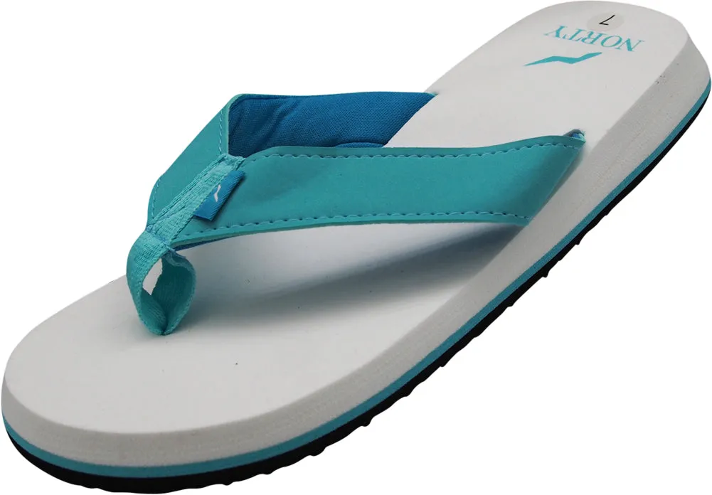 Norty Womens Platform Soft Cushioned Footbed Flip Flop Thong Sandal - Runs One Size Small