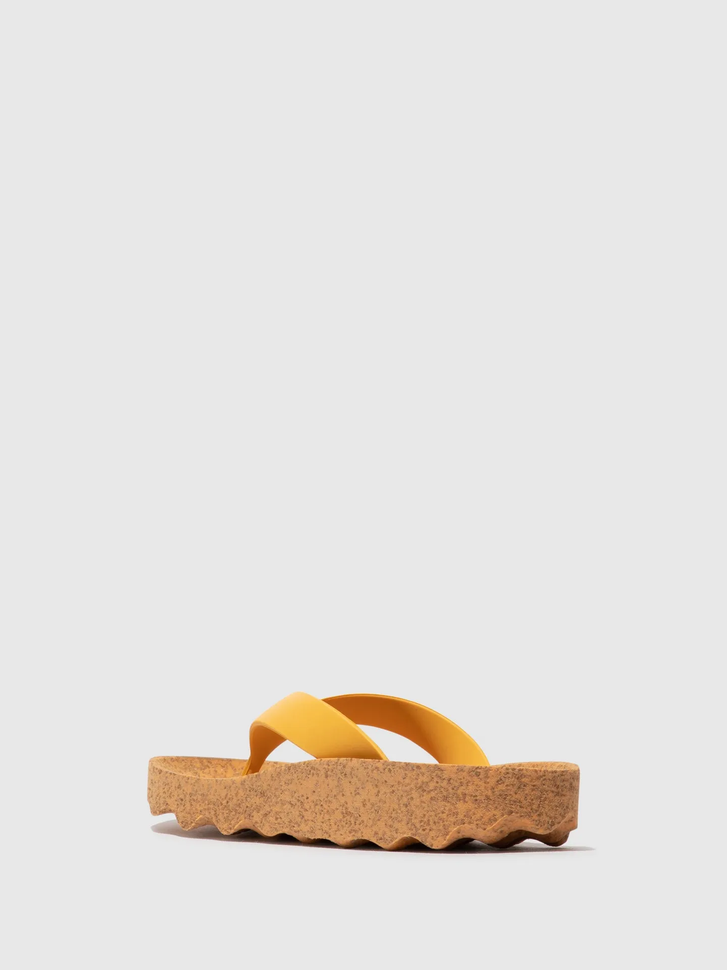 Platform Flip-Flops FEEL Yellow & yellow strap