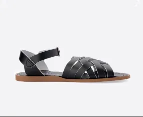 Saltwater sandals women's retro sandals - black