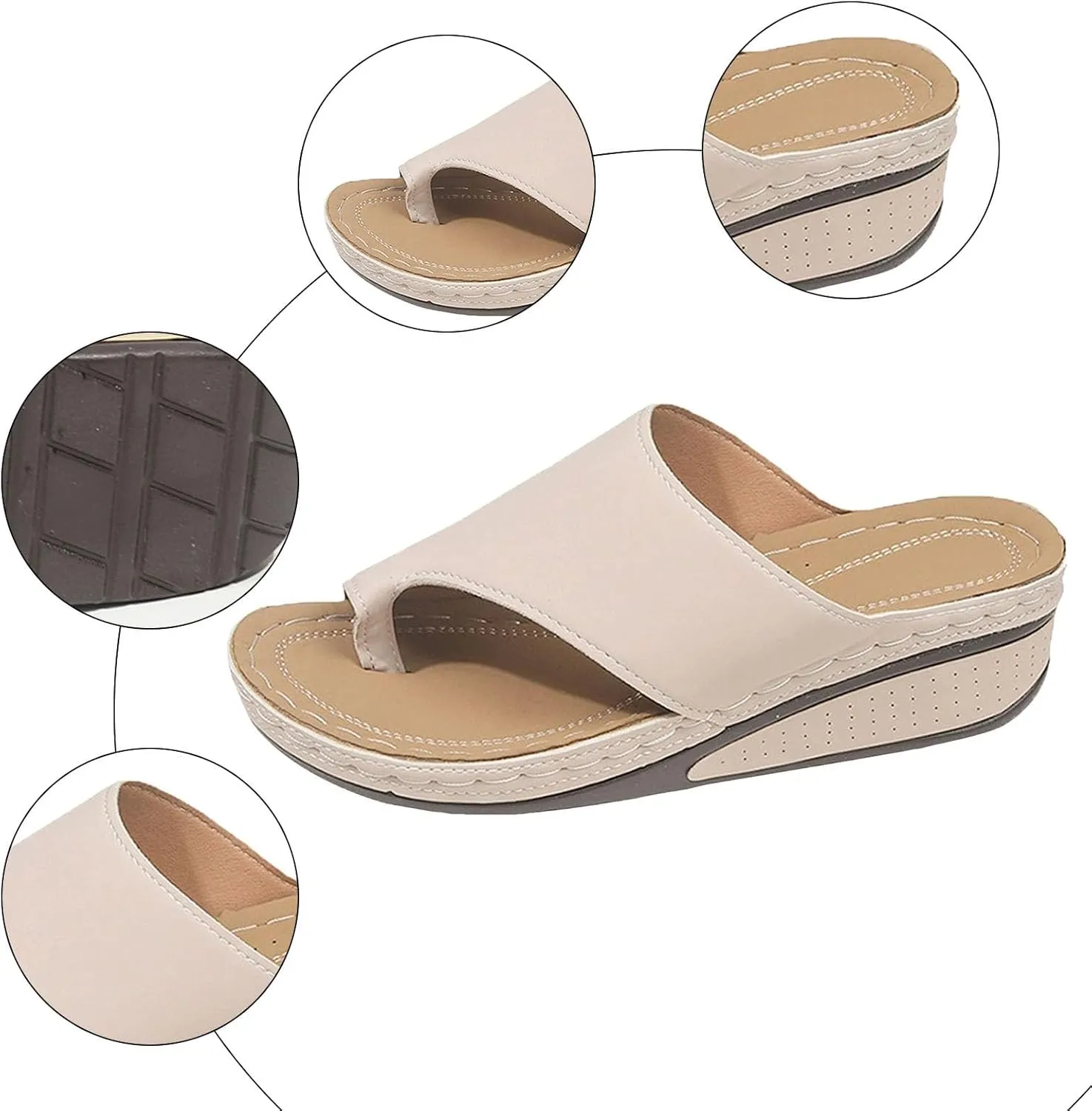 Sandalias para Mujer Elegantes, Womens Flat Flip Flops Vintage Leopard Snakeskin Sandal for Beach Holiday Travel Shoes