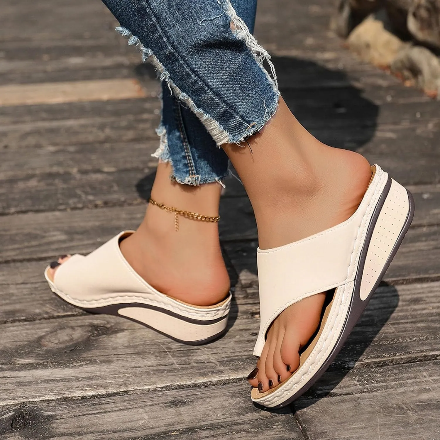 Sandalias para Mujer Elegantes, Womens Flat Flip Flops Vintage Leopard Snakeskin Sandal for Beach Holiday Travel Shoes