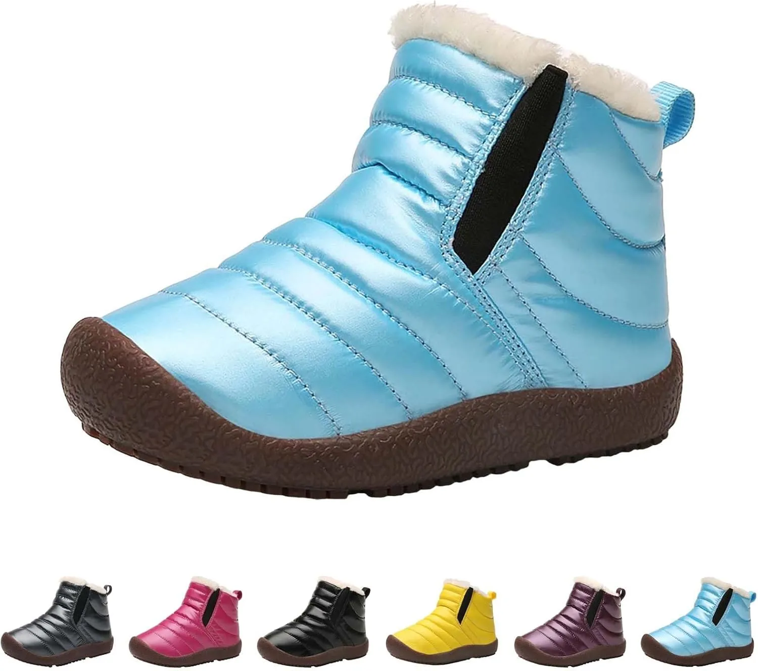 Snow Shoes For Boy Outdoor Warm Comfortable Non Slip Mid Calf Padded Small Big Kids Winter Shoes Tall Boots Girls