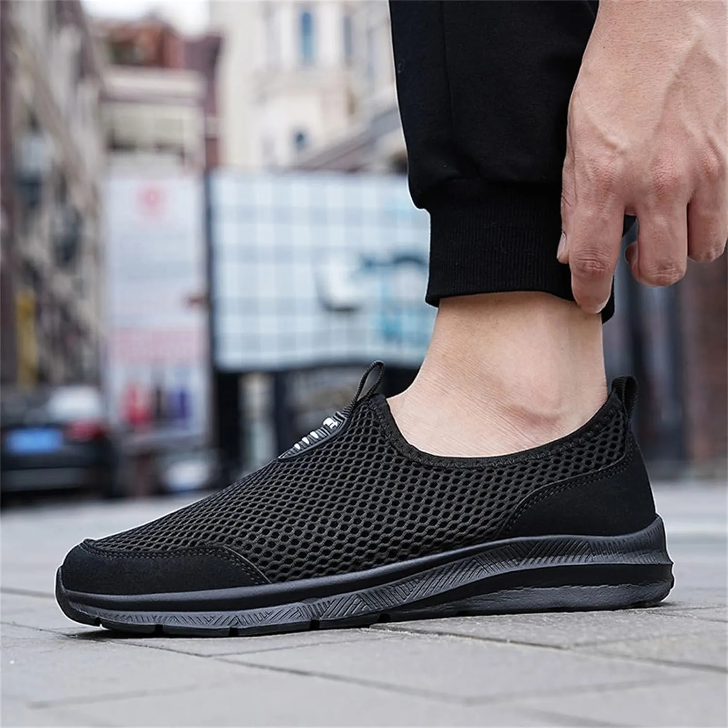 Women's Fashion Sneaker Non Slip Work Wide Comfortable Slip Resistant Work Shoes Slip On Walking Shoes for Women Womens Comfortable Loafers Mens Walking Sneakers