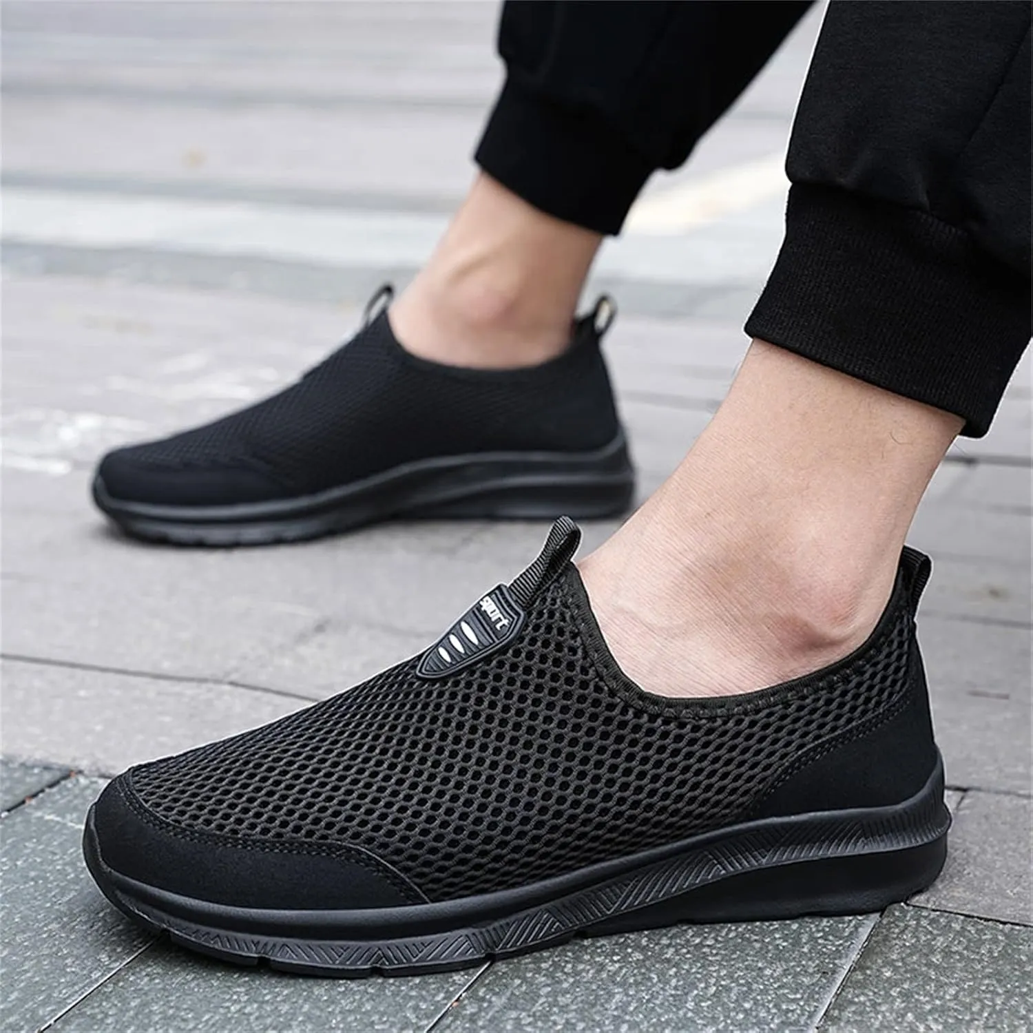 Women's Fashion Sneaker Non Slip Work Wide Comfortable Slip Resistant Work Shoes Slip On Walking Shoes for Women Womens Comfortable Loafers Mens Walking Sneakers