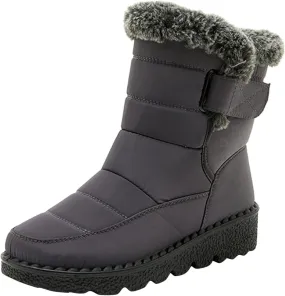 Womens Winter Boots Waterproof Fuzzy Boots Fleece Insulated Fur Boots Work Warm Outdoor Boots Teens Winter Boots