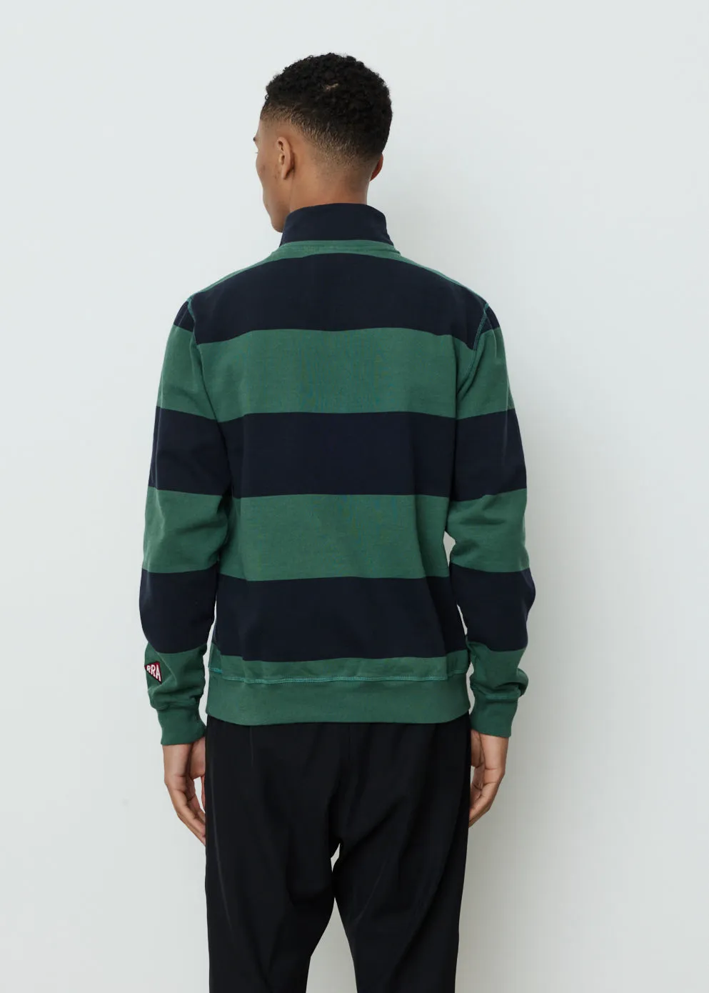 Worked P Striper Half Zip Sweatshirt