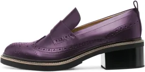 YDN Women's Cute Round Toe Low Heeled Loafers Slip On Chunky Block Heels Retro Style Comfort Shoes for Lady Girls Size 4-16 US