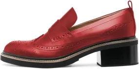 YDN Women's Cute Round Toe Low Heeled Loafers Slip On Chunky Block Heels Retro Style Comfort Shoes for Lady Girls Size 4-16 US