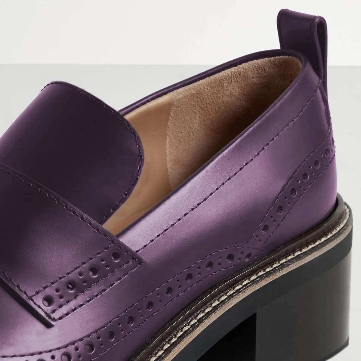 YDN Women's Cute Round Toe Low Heeled Loafers Slip On Chunky Block Heels Retro Style Comfort Shoes for Lady Girls Size 4-16 US